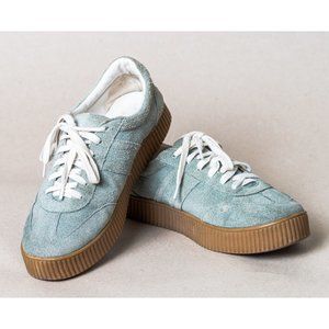 Blue suede shoe women's sneakers